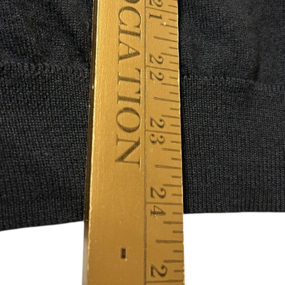 John Ashford Black Italian Merino Wool‎ Mock Neck Sweater Men's size Large - Picture 6 of 6